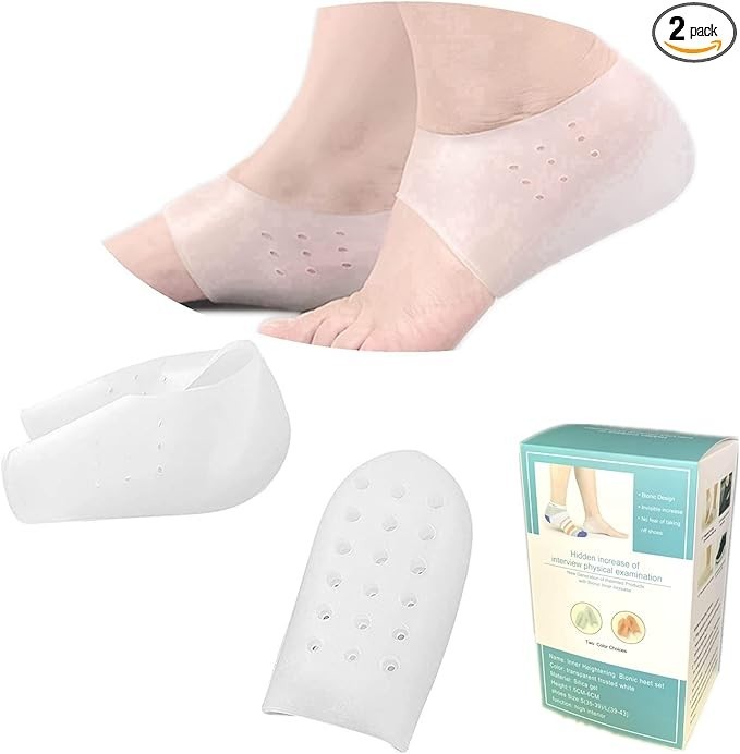 Plantillas para aumentar la altura, cojín elevador de zapatos de silicona invisi