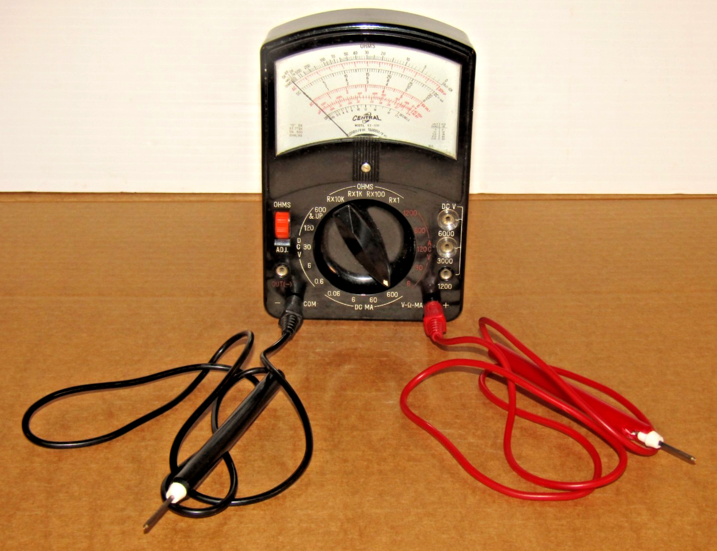 Vintage Central Voltage Ohms Meter Multimeter CT-330 bakelite