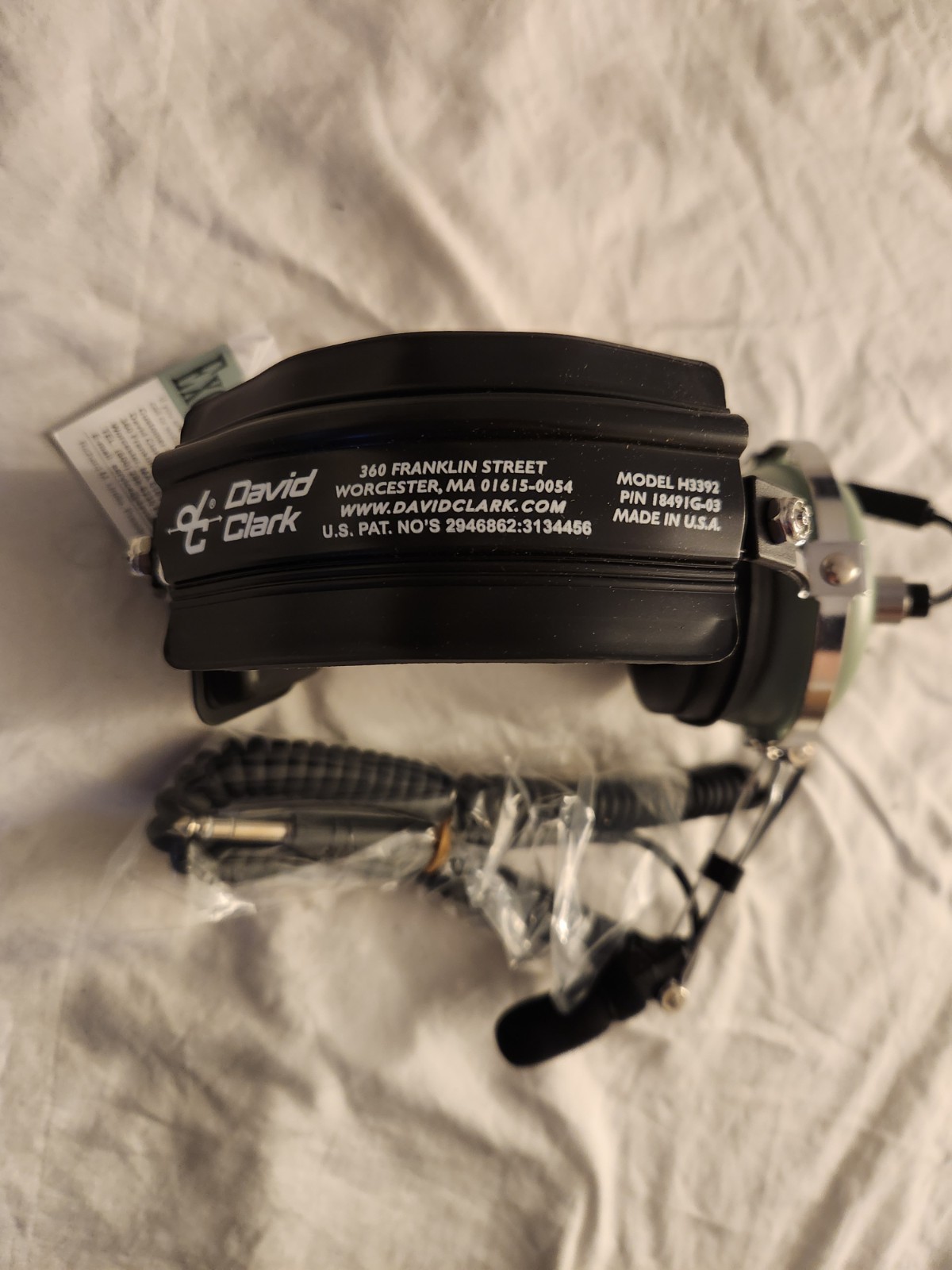 David Clark - H3392 Single Ear Aviation Headset w/ Microphone & PTT Switch