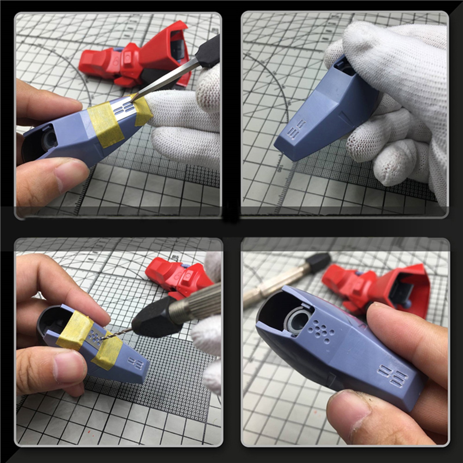 13 in 1 Model Stencil Templates Scribing Line Drilling for 1/144 1/100 Gundam