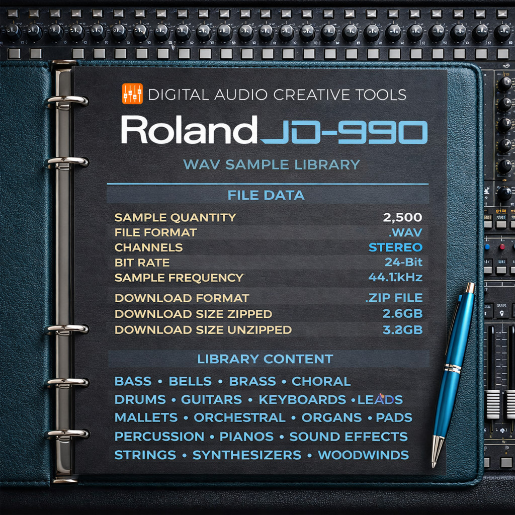 Roland JD-990 Synthesizer Sample Library