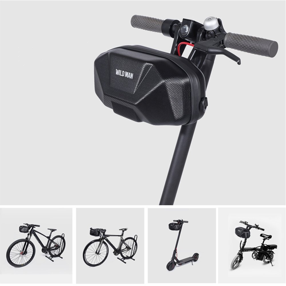 WILD MAN 3.5L Bike Handlebar EVA Hard Case E-Scooter Front Hanging Bag Cycling