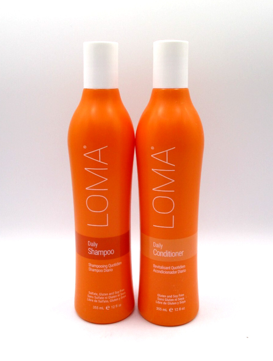 Set/2 Loma Daily Shampoo & Conditioner Sulfate Gluten Soy Free ~ 12 oz x 2 ~