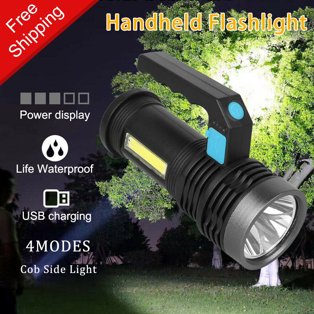350000000 Lumen Super Bright LED Tactical Flashlight Rechargeable LED Work Light
