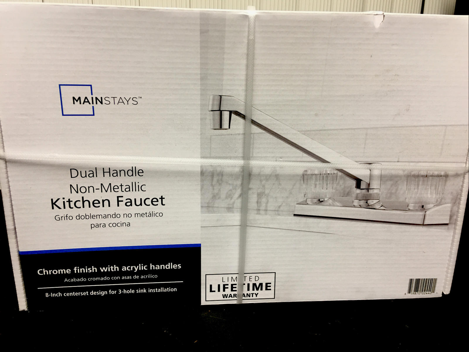 🔥 New Kitchen / RV Faucet 8" Centerset Non-Metallic Chrome Acrylic Dual Handles