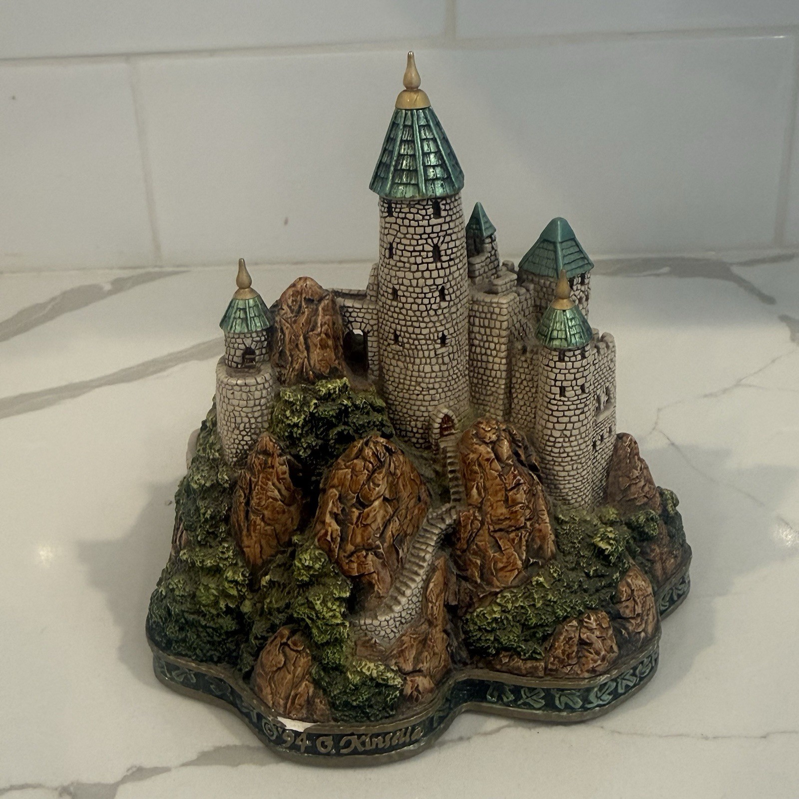 WINDSTONE EDITIONS Castle Of Hawks  Gary Kinsella Gold Plated Spires RETIRED
