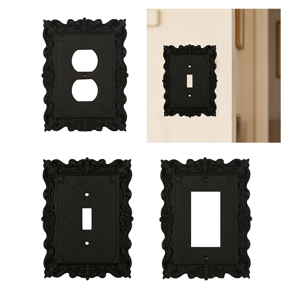 Plastic Carved Switch Decorative Frame for US Standard Wall Light Switches