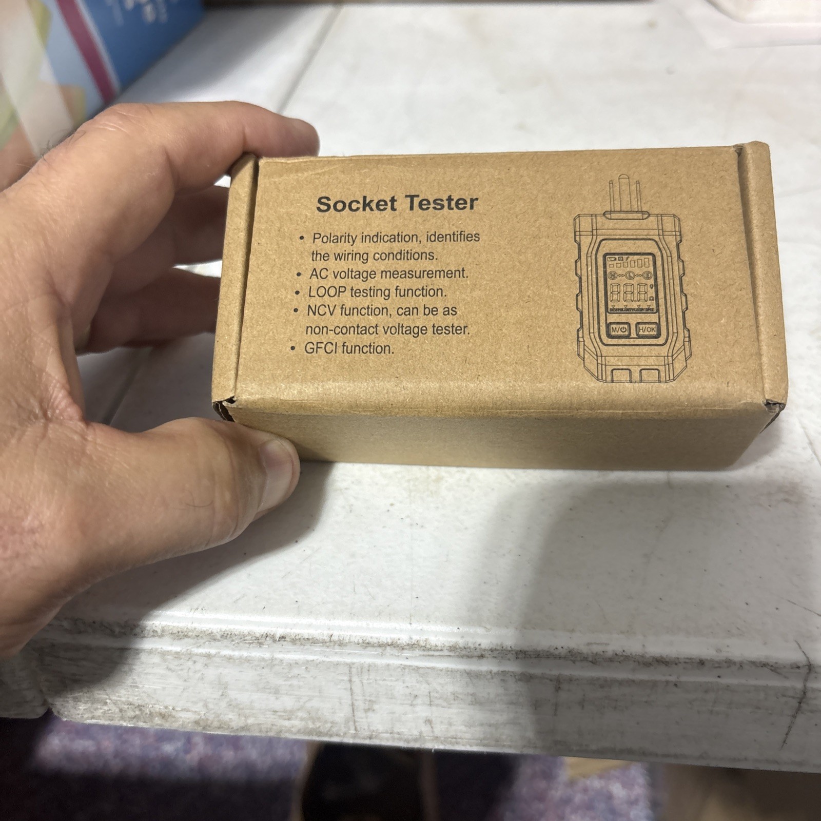 Intertek SK3001 Socket Tester Digital Display NCV GFCI Polarity AC Voltage Black