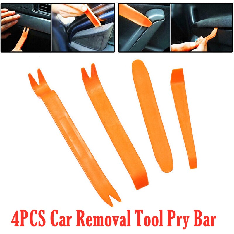 Set of 4 Car Trim Removal Tool Hand Tools Pry Bar Panel Door Interior Clip Kits