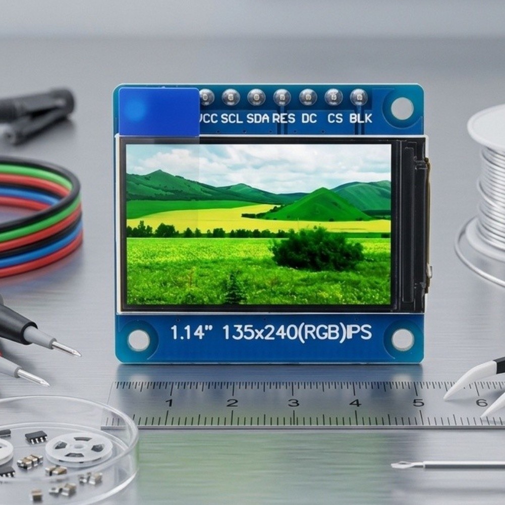 1.14 inch For SPI IPS Display Module Black Housing 30.4x28mm Dimensions