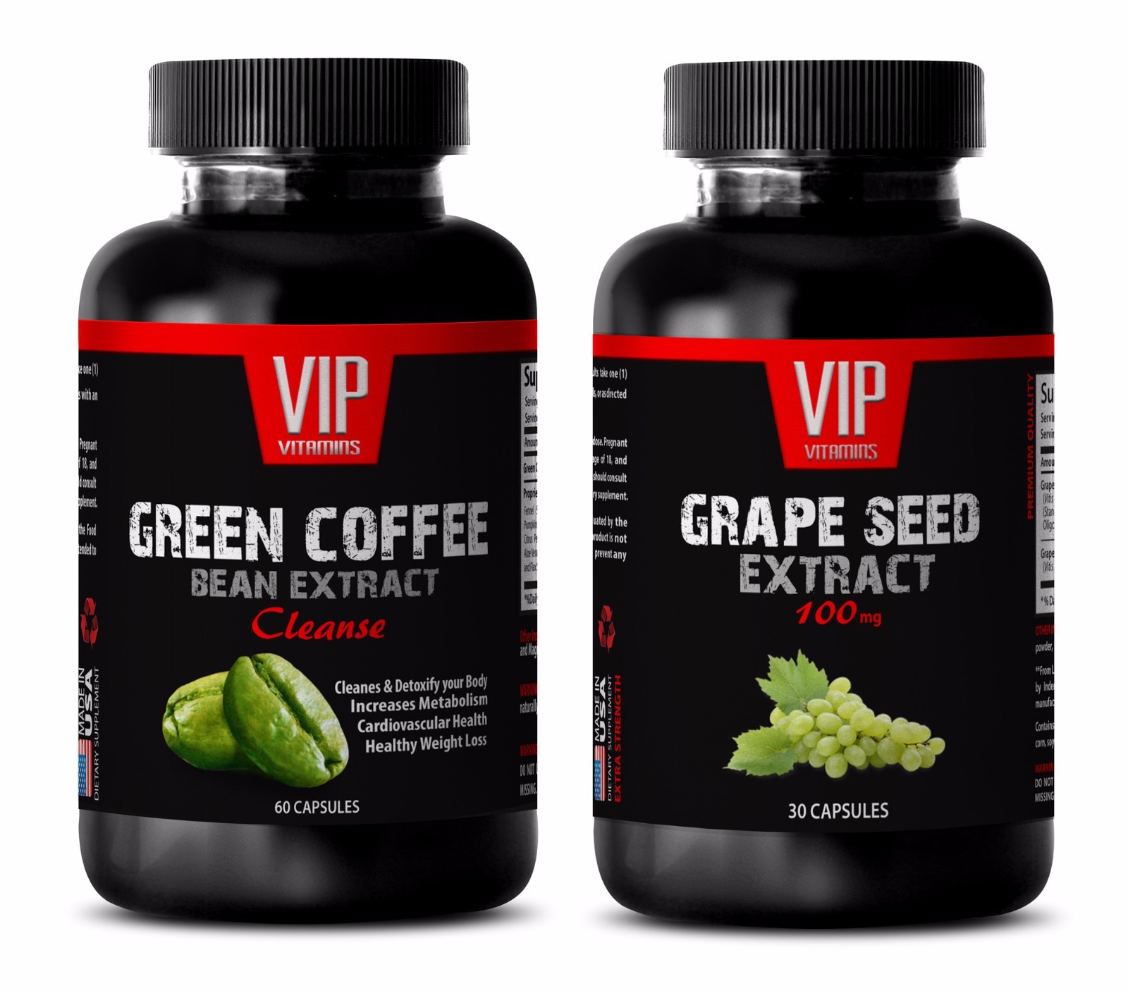 Fat loss activation - GREEN COFFEE CLEANSE – GRAPE SEED EXTRACT COMBO - green