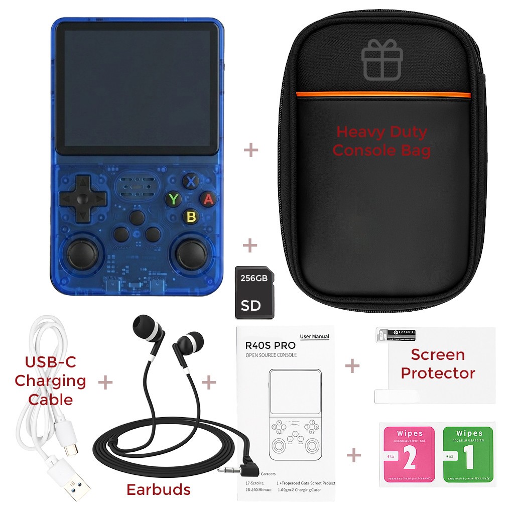 R36S R40S PRO Handheld Console 3.5 Inch IPS Screen Open Source Linux Portable