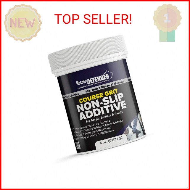MasonryDefender Anti Slip Additive Coarse Grit - Non Slip Floor Grip for Acrylic