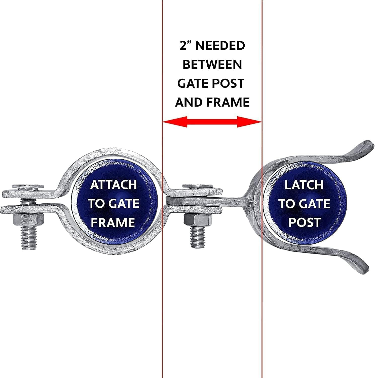 1-5/8" x 2-3/8" Chain Link Fence Gate Fork Latch - Fence Gate Latch - Galvanized