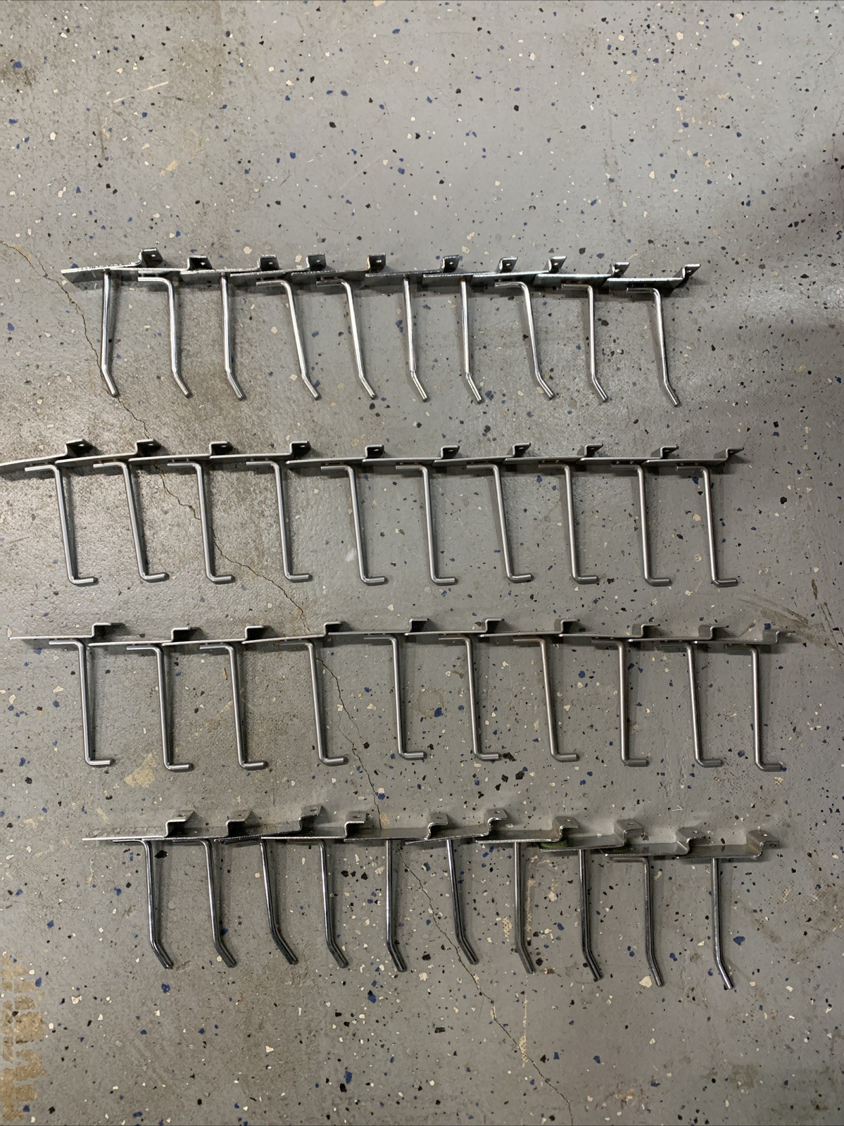 Slatwall Hook Bundle - 40 Pcs chrome  slat hooks 4”