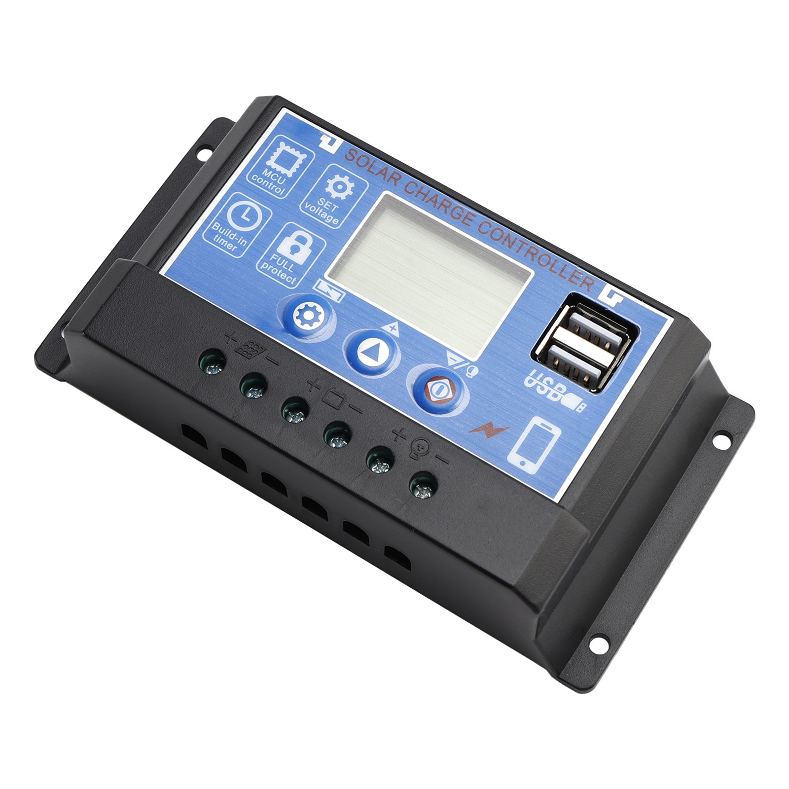 40A PWM Solar Controller Display Current Solar Street Light Controller 0V Start
