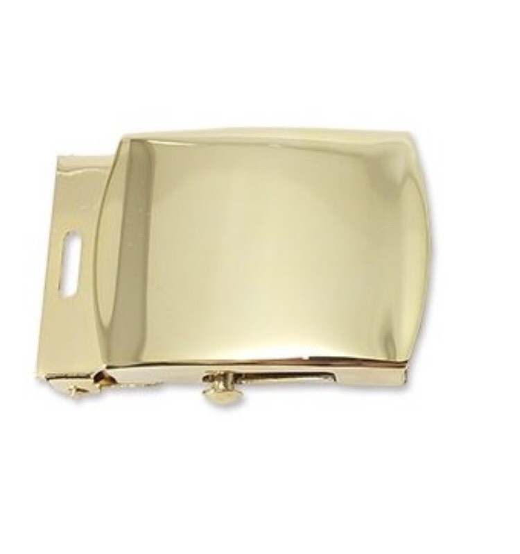 U.S. Army/Military 1 1/4” Male Brass Buckle 24K Plated (each)