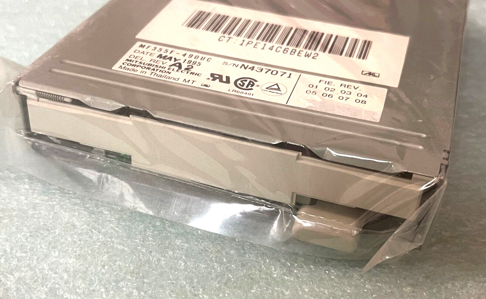 RARE MITSUBISHI MF355F-490UC 1.44MB FLOPPY DISK DRIVE HALF BEZEL RM00-BXDR8