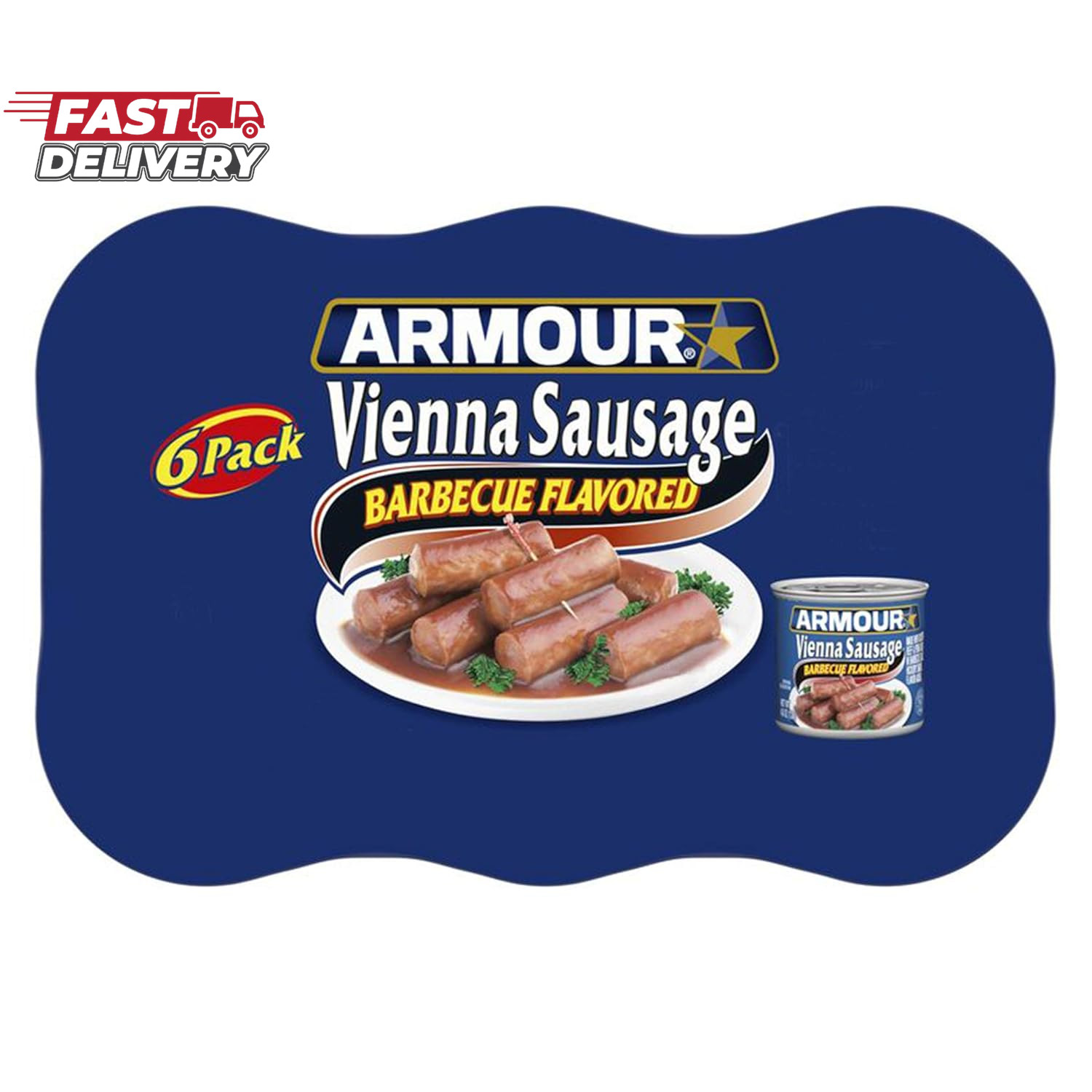 Armour Star Vienna Sausage, Barbecue Flavored, Canned Sausage, 4.6 Oz (Pack of 6