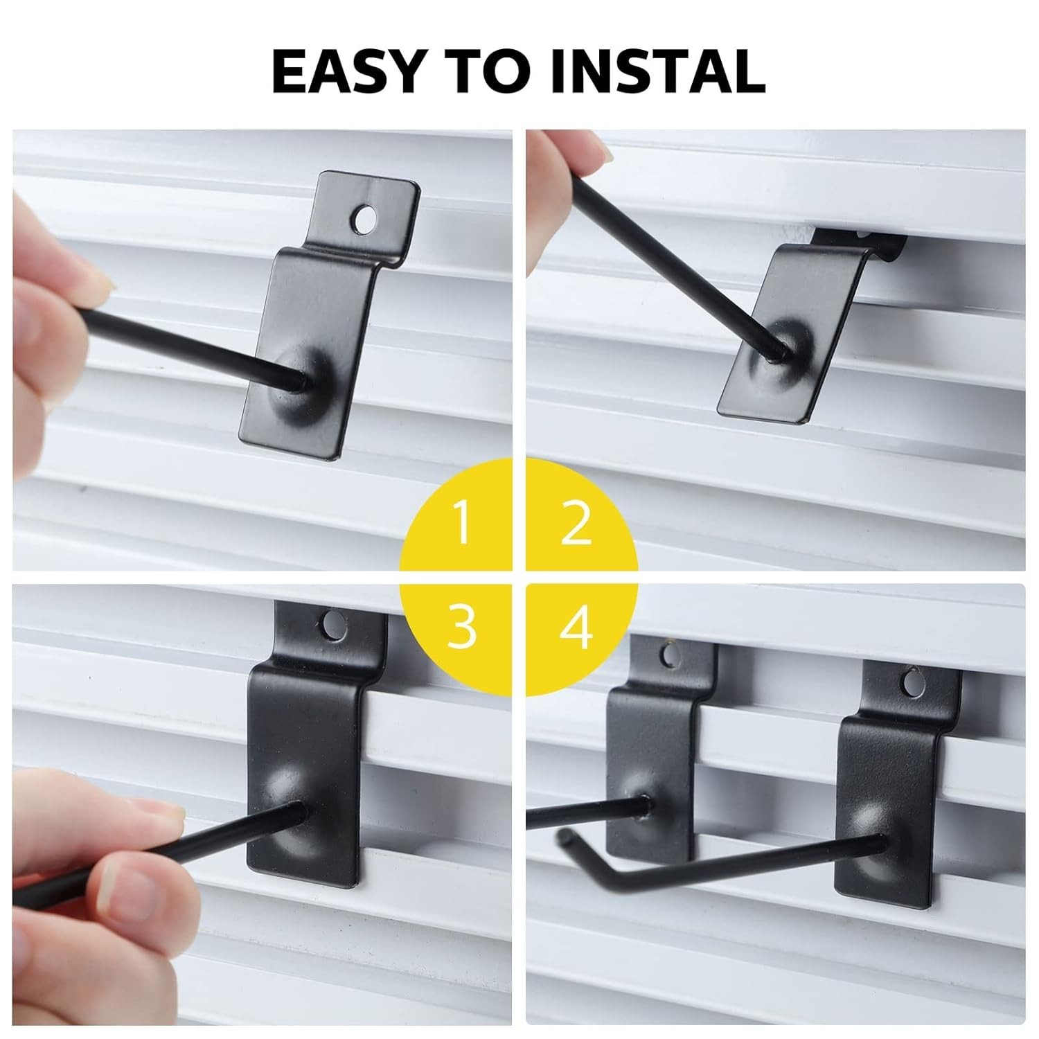 50 Packs Slatwall Hanging Hooks Display Hooks Slatwall Accessories 2", 4", 6",