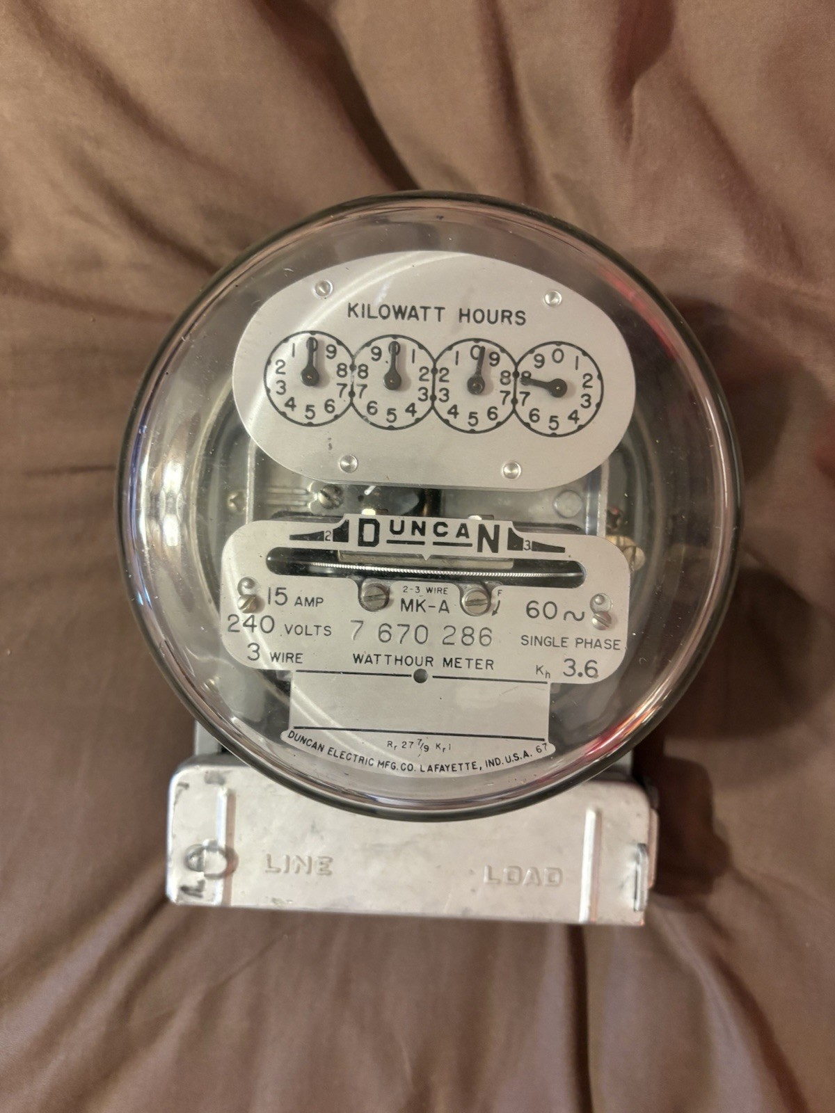 Duncan Single Stator Watthour Meter