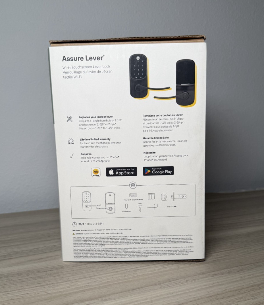 Yale - Assure Lock - Smart Lock Wi-Fi Lever with Touchscreen Keypad