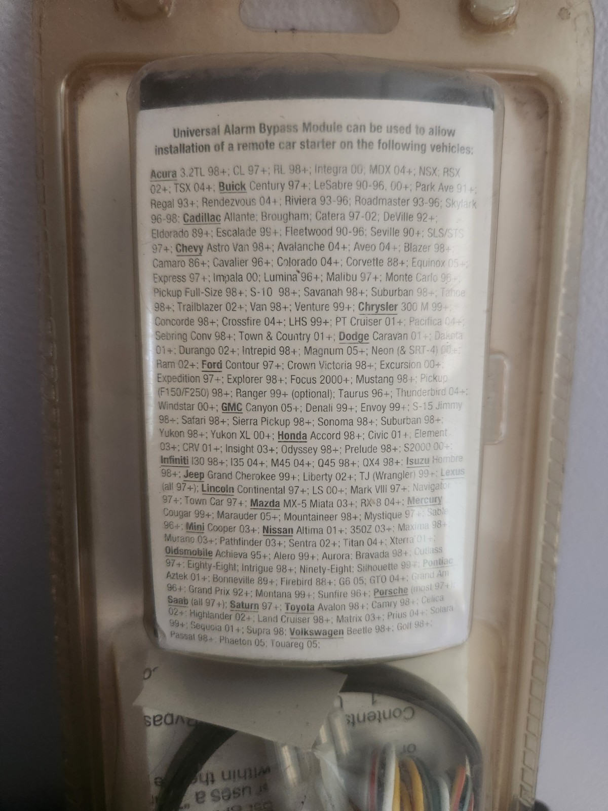 DesignTech Universal Alarm Bypass Module Model #29402