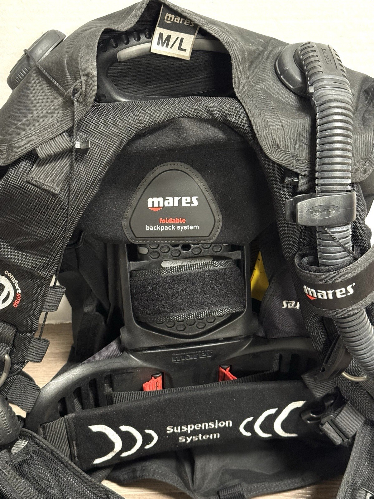 Mares Foldable Backpack System Diving Backpack Size M/L BC Scuba READ!