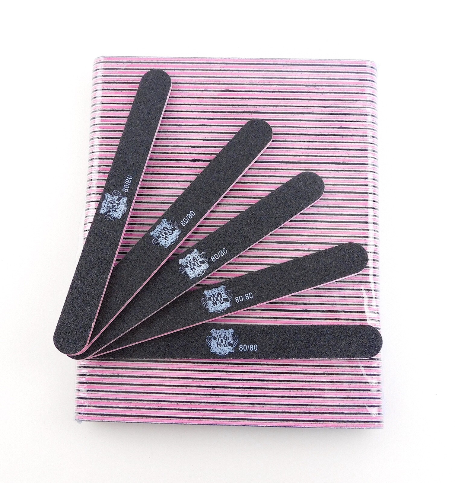 50 Pcs Nail File Round 80/80 Grit