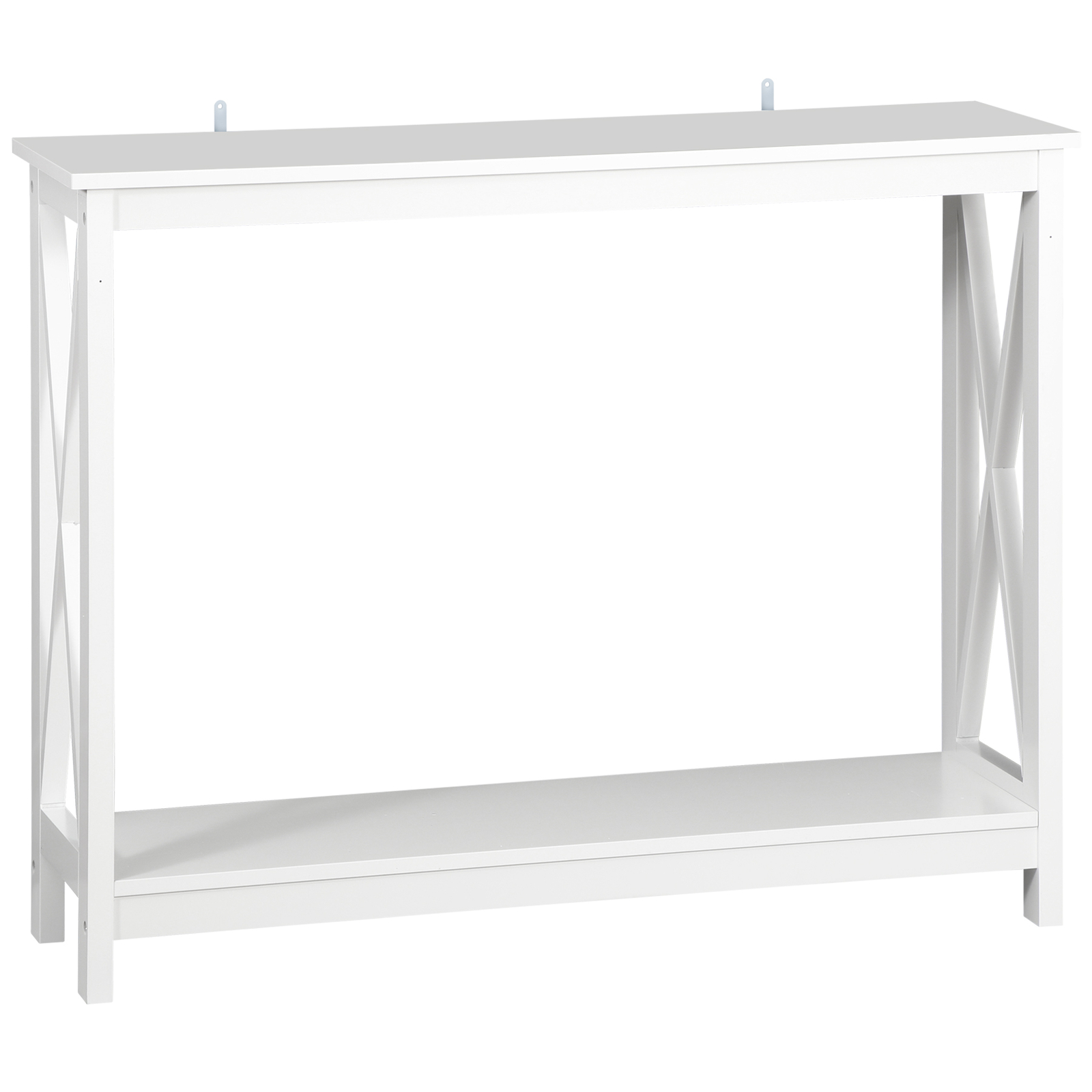 Console Table Bed Accent Side Stand Display Storage Shelf Entryway Decor White