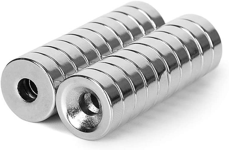 10 30 50 N52 Countersunk Ring Magnets 1/2" x 3/16"  Rare Earth Neodymium Disc