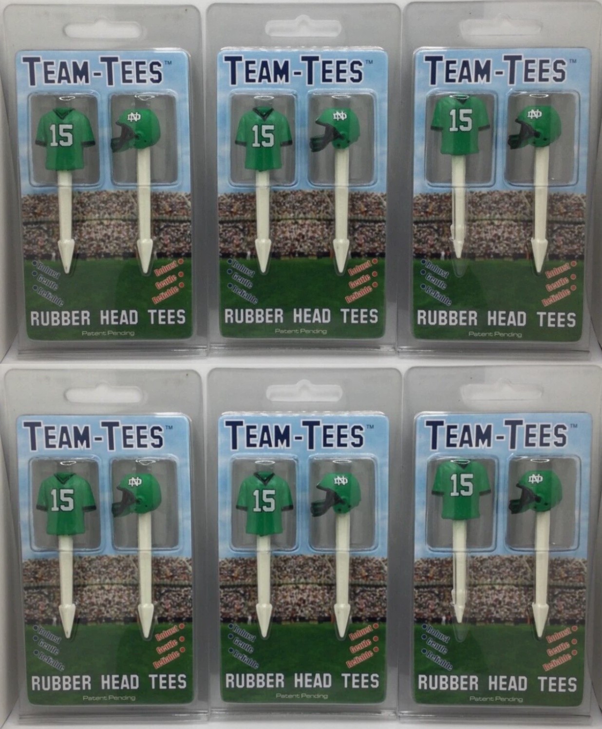 North Dakota Fighting Hawks Golf Pro Rubber Head Golf Tees, 12 Total Golf Tees ⛳