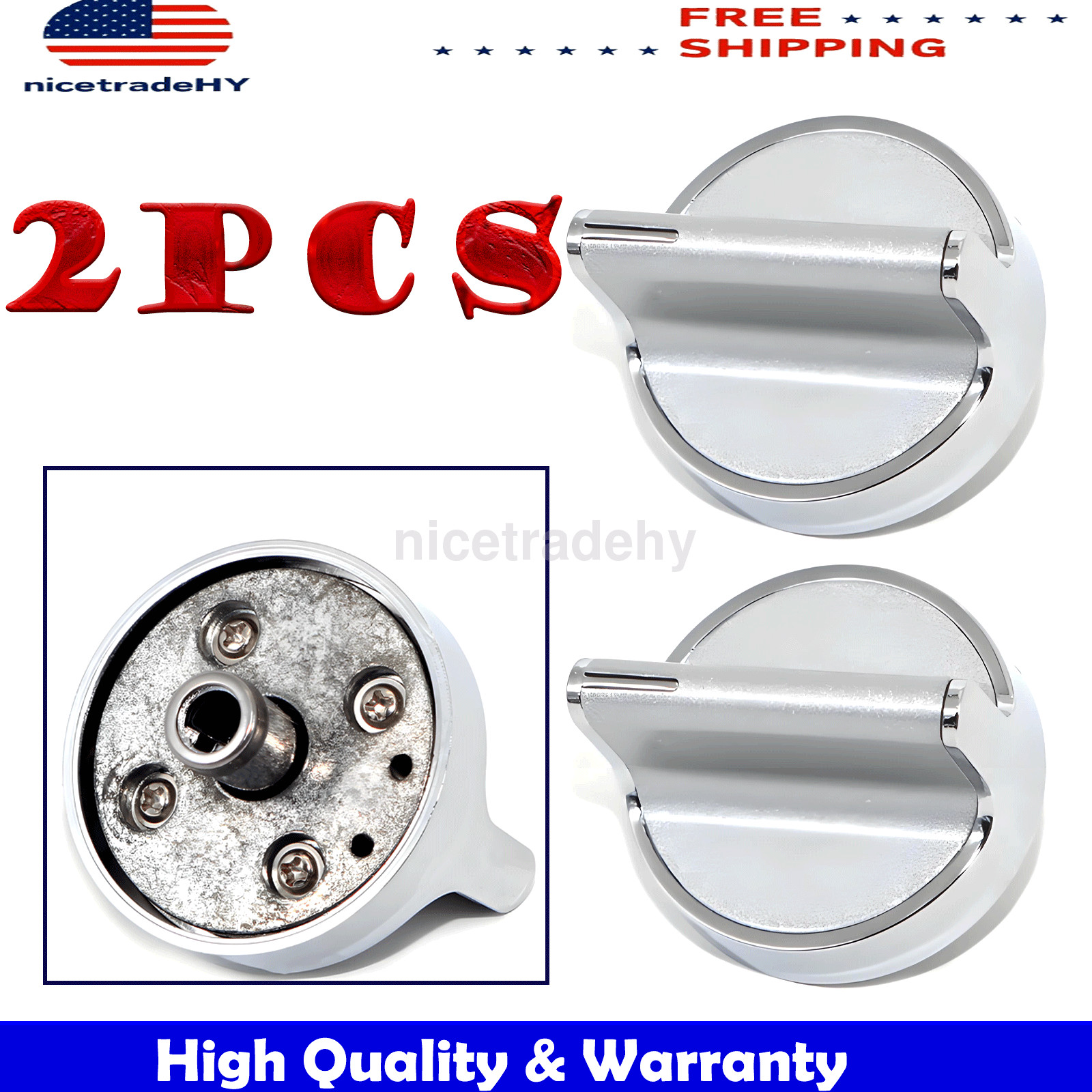 2 Pack W10828837 Surface Burner Knob Compatible With Whirlpool Range Knobs
