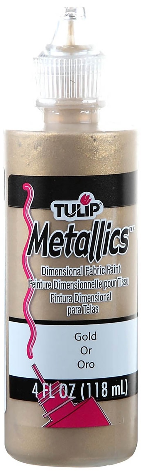 Tulip Dimensional Fabric Paint 4oz Metallics - Gold