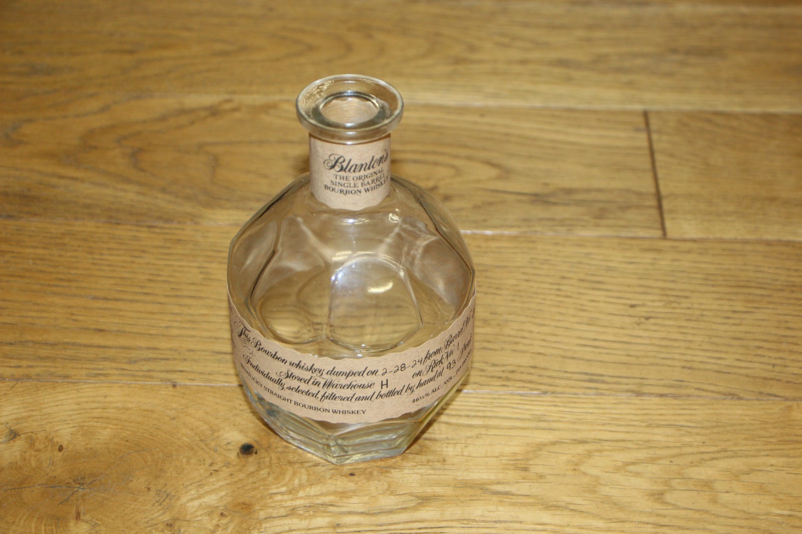 Blanton's Empty Bottle No Horse Topper - Unrisnseed Dumped Date 02-28-2024