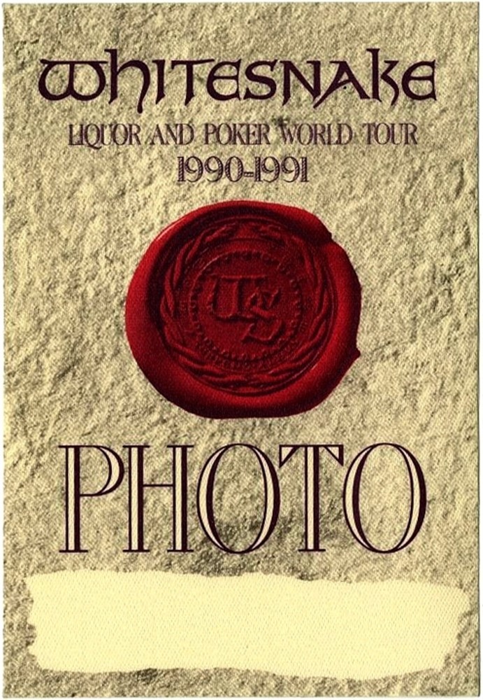 Whitesnake 1990 Slip of the Tongue concert tour Photo Backstage Pass