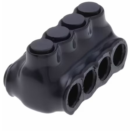 Polaris Ipld2/0-4B Wire Connector, 4 Port, Black, Plastisol Insulation