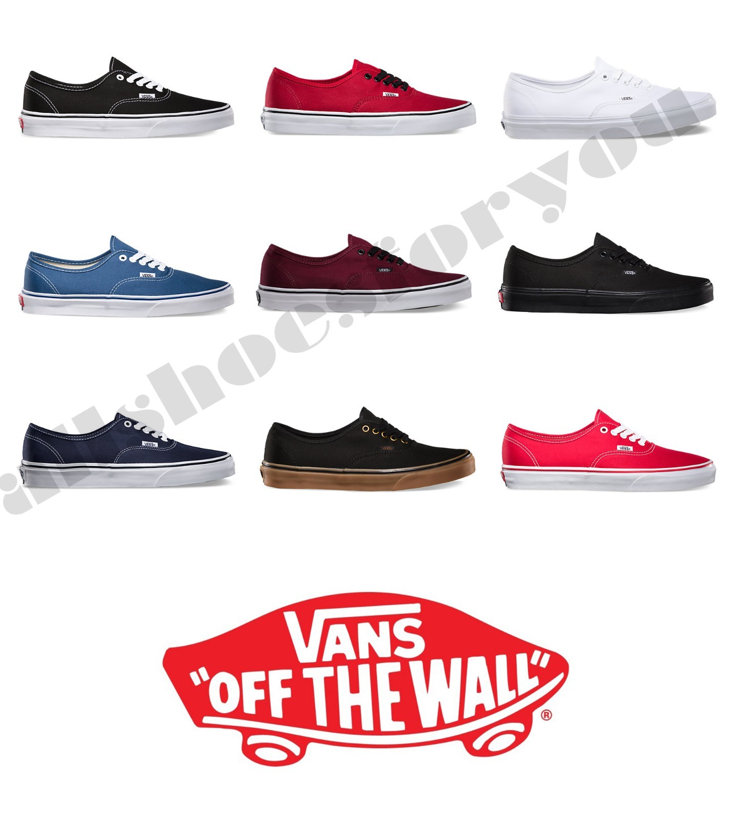 VANS CLASSIC AUTHENTIC NEW  Sizes 4 -13 Canvas  Free Fast Shipping