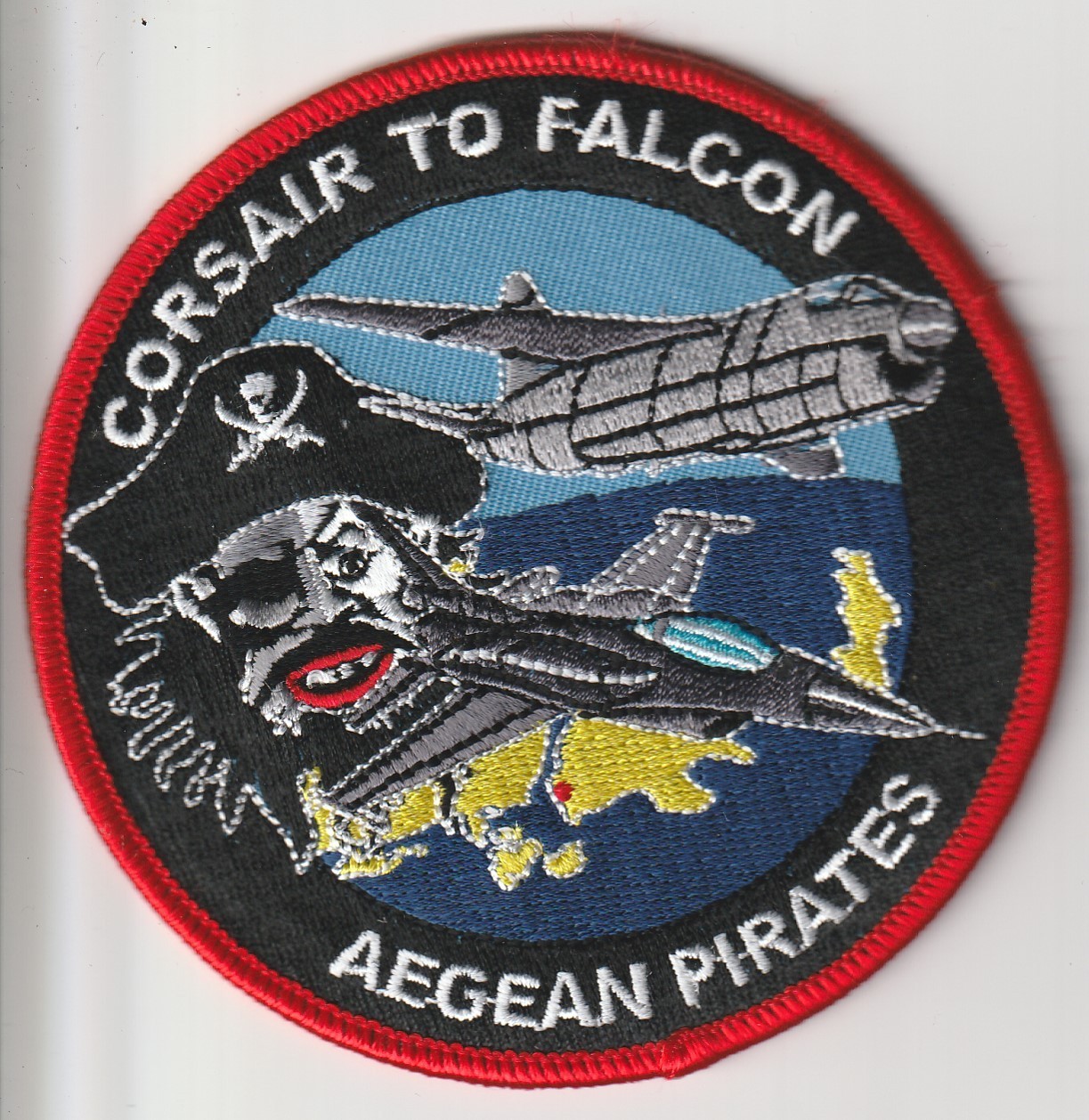 Greece Hellenic air force 16 Combat Wing Corsair to Falcon Aegean Pirates patch