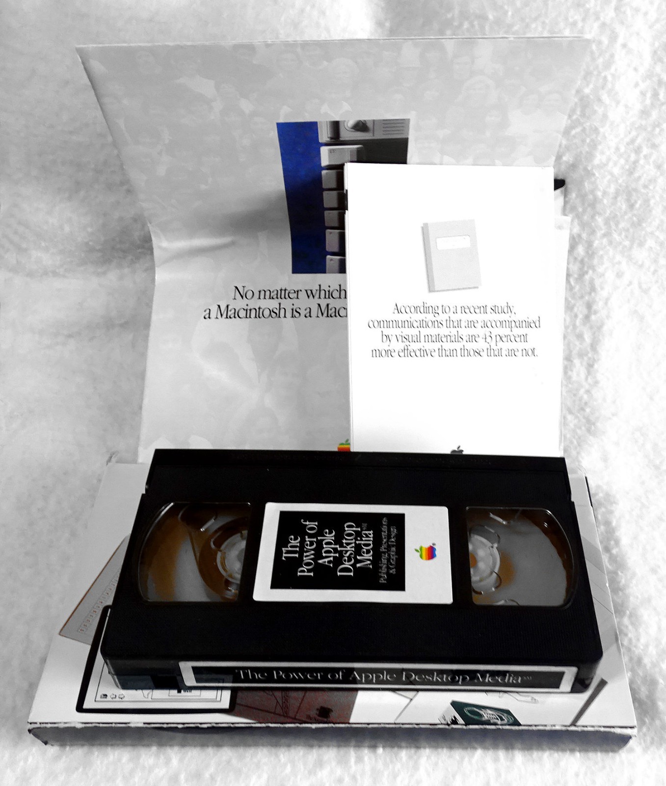 Vintage The Power of Apple Desktop Media VHS Complete Package 1990 Never Used