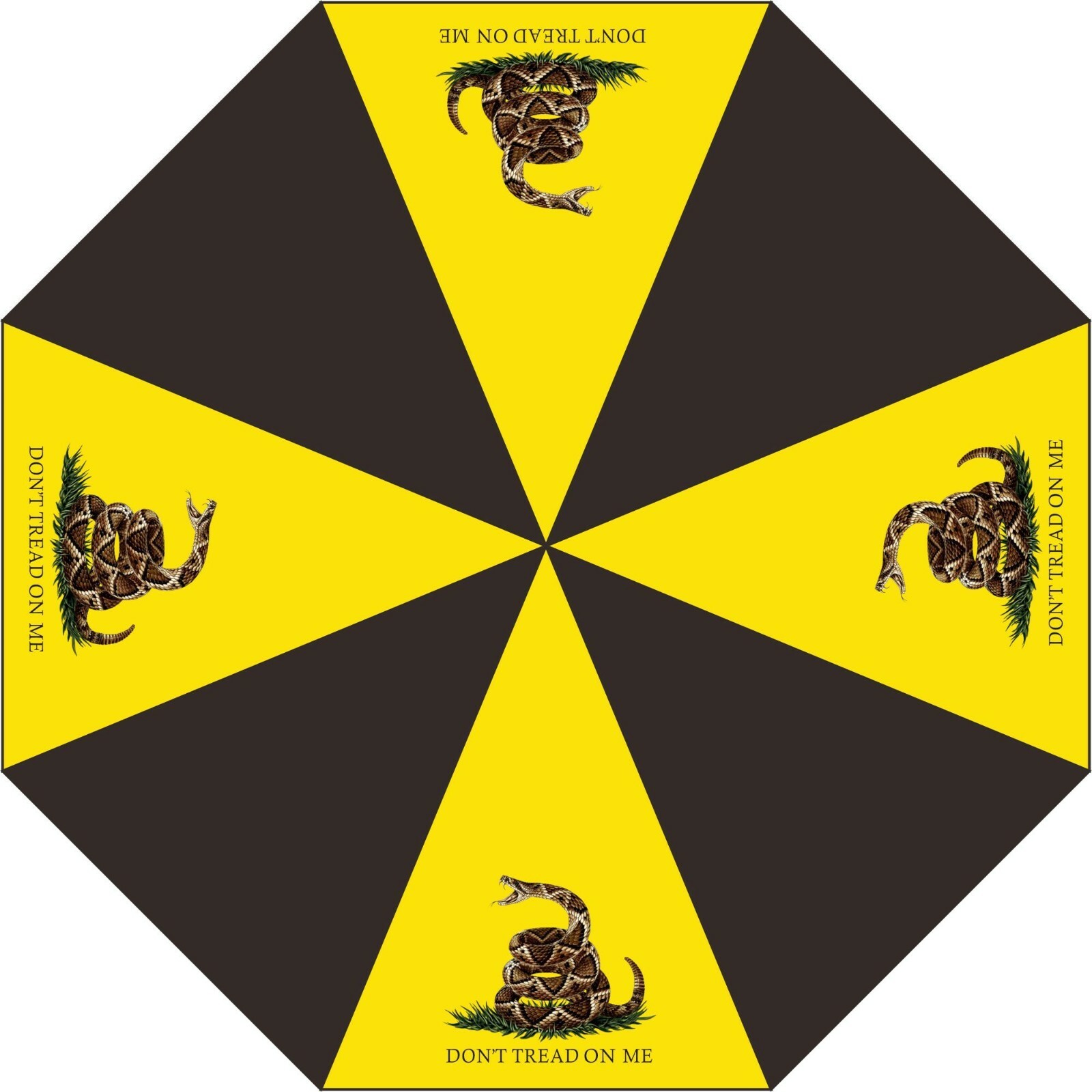 Gadsden Live Rattlesnake Dont Tread On Me Yellow US 36 Inch Golf Umbrella U.S.A.