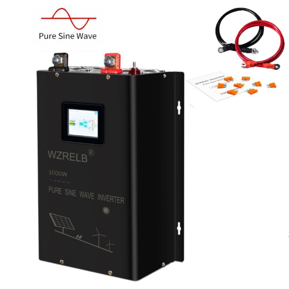 3000W Pure Sine Wave Inverter 24V to 120V 240V Split Phase Solar Home System Off