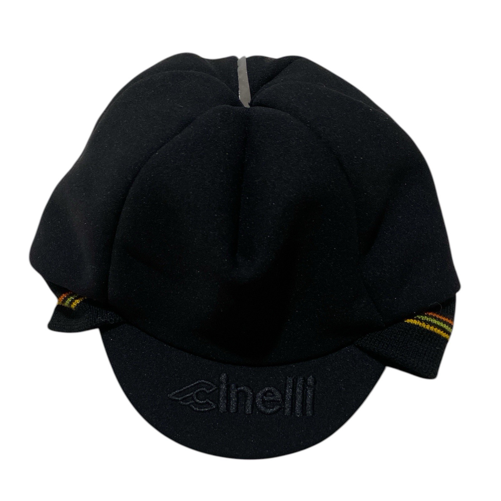 CINELLI Cycling Cap Bike Hat Adult Unisex OSFM Black Road Biking Made In Italy