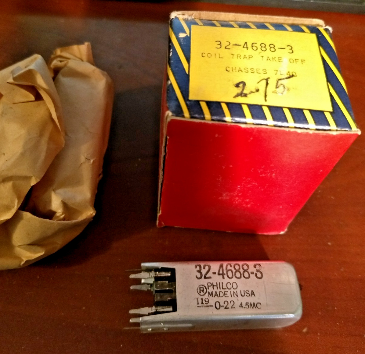 Philco OEM Part 32-4688-3 Coil Trap Take Off For Chassis 7L40 ASSEMBLY NOS