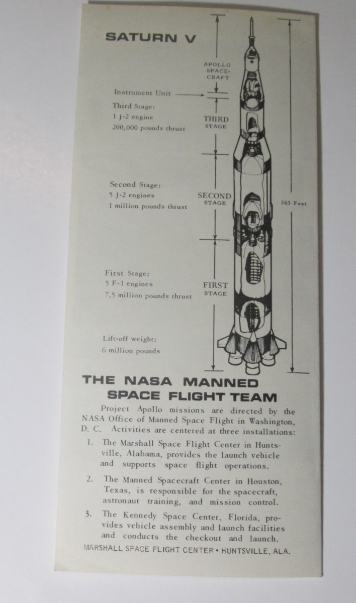 1960's NASA Saturn V Rocket Brochure