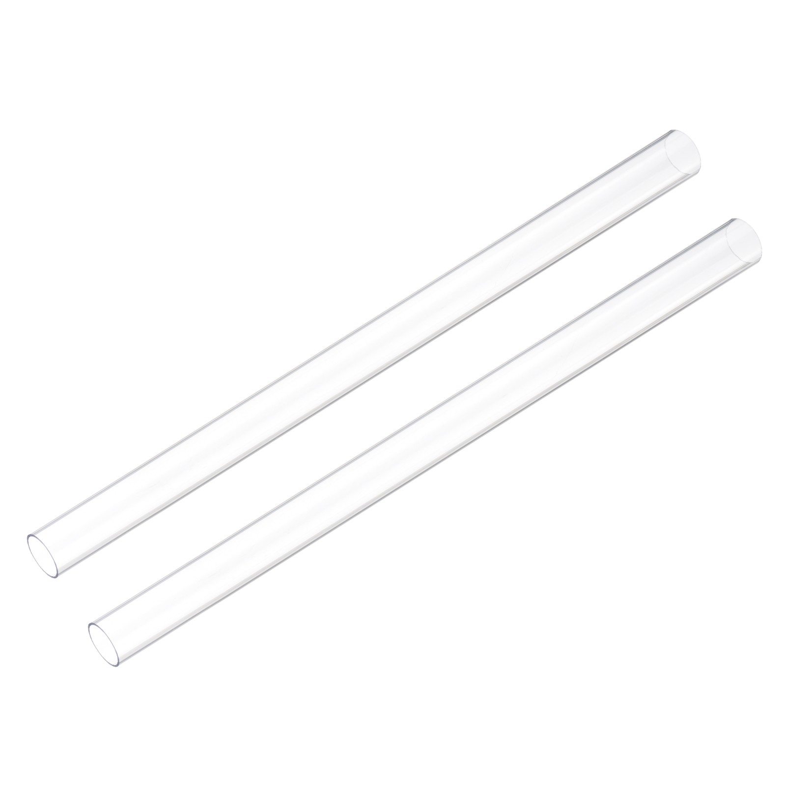 2 x Rigid Round Clear Tubing 14mm(5/9") ID x 17mm(11/16") ODx1Ft(305mm) Length