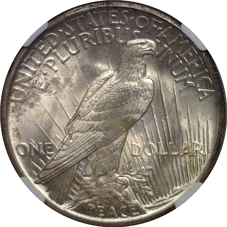 1921 Peace Dollar NGC MS-64+ CAC