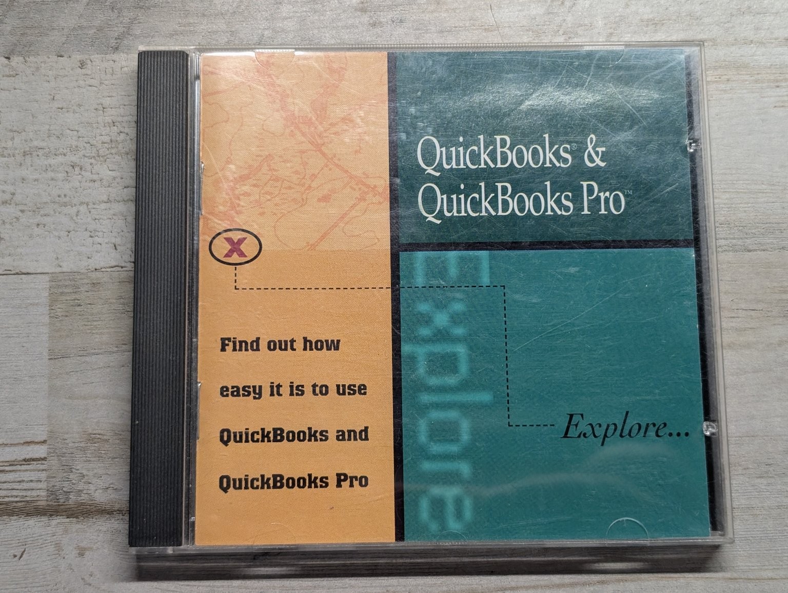 QuickBooks & QuickBooks Pro Software for PC CD-ROM 1996 Intuit Vtg Trial Disk