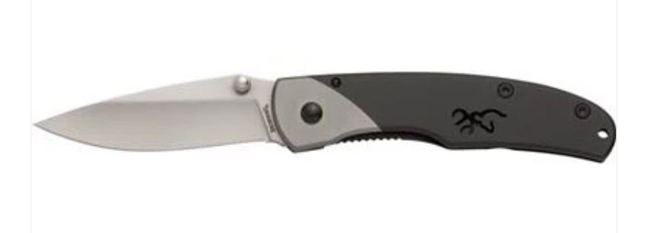 Browning Mountain Ti2 Small 2" Folding Knife Drop Point Thumb Studs MSRP $26.99