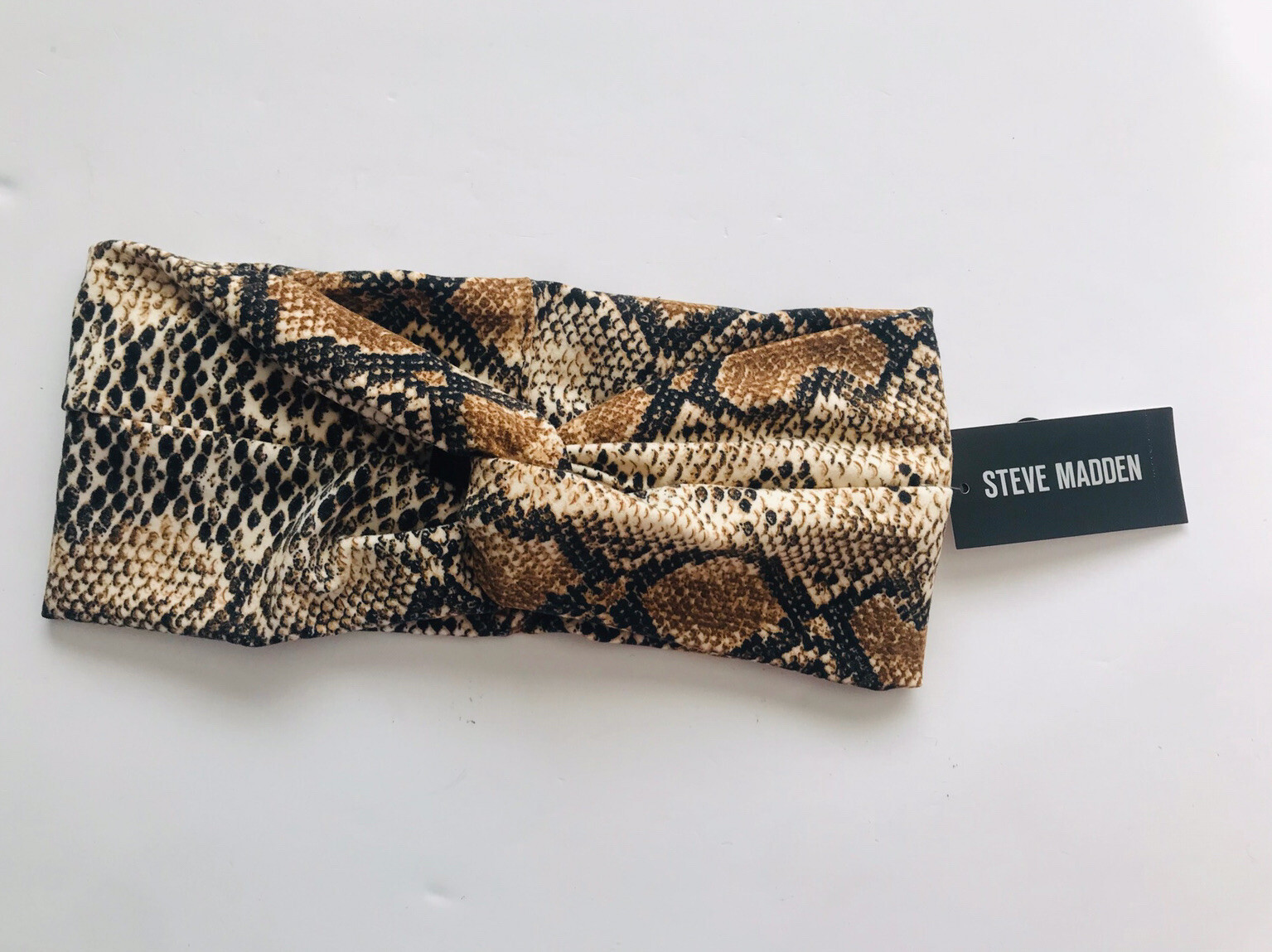 Steve Madden Animal Print Headband Snake O/S NWT